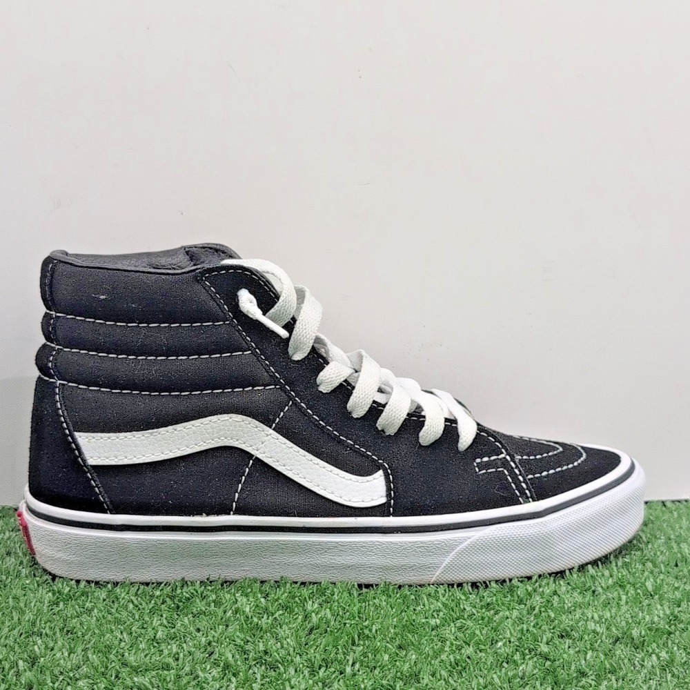Vans SK8-Hi Old Skool High Tops Shoes Men's 5.5 Womens 7 Black Suede Skateboard